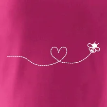 Dráha letu včely - srdce