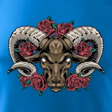 Hlava barana s ružami