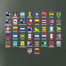 Vlajky štátov - Amerika Vlajky štátov - Amerika