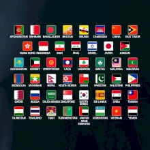 Vlajky štátov - Ázia Vlajky štátov - Ázia
