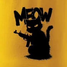 Meow mačka so zbraňou