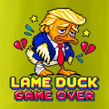 Trump lame duck pixel art game over