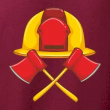 Hasičská helma a sekera