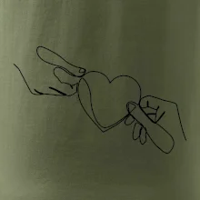 Dve ruky a srdce jedným ťahom