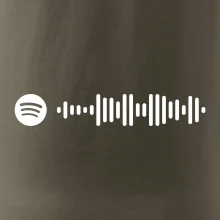 Spotify kód na prsníku