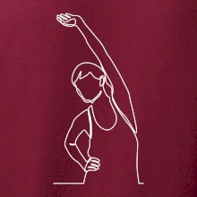 Preťahujúca sa žena jedným ťahom