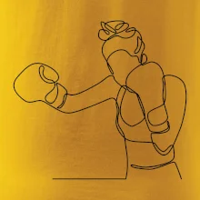 Žena boxerka jedným ťahom