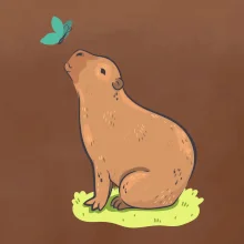 Kapybara a motýlik