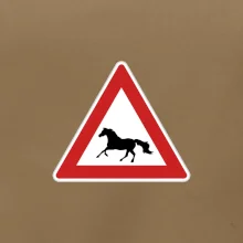 Dopravná značka - Pozor kôň bežiaci