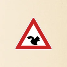 Dopravná značka - Pozor veverička