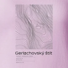 Gerlachovský štít - vrstevnice v obdĺžniku
