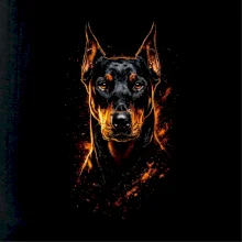 Obrázok poltón Doberman hlava