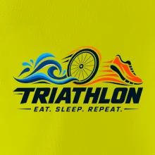 Triatlon plavání kolo a běh eat sleep repeat