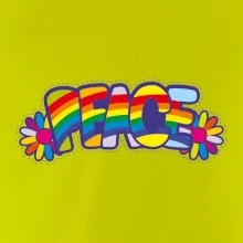 Peace nápis dúhový