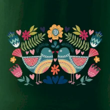 Folklór - dva farebné vtáčiky