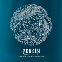 Boubín - vrstevnice v kruhu