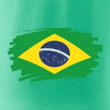 Brazília vlajka štetkou