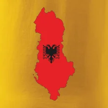 Albánsko mapa a znak Albánsko mapa a znak