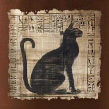 Egyptské hieroglyfy mačka