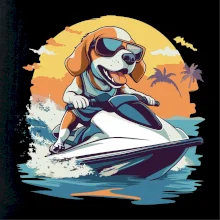 Bígel na vodnom skútri