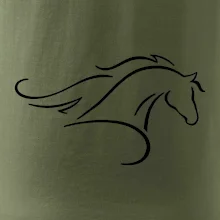 Kôň - bežiaci silueta hlavy