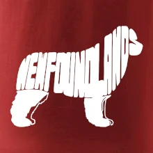 Novofundlandský pes - nápis v tele