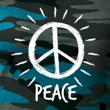 Peace symbol čiernobiely