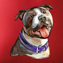 Americký stafordšírsky teriér kreslený