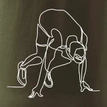 Bežec na štarte jedným ťahom