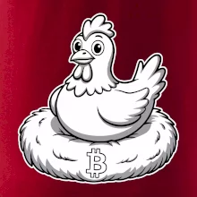 Kurča sediace na bitcoinovom hniezde Kurča sediace na bitcoinovom hniezde