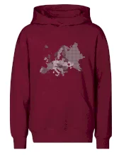 Mapa Európy - srdce v Ukrajine