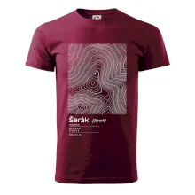 Šerák - vrstevnice v obdĺžniku