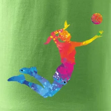 Volejbalistka splash s loptou