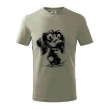 Čiernobiela karikatúra jazvečík