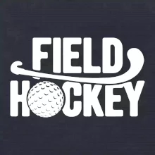 Field hockey loptička a nápis