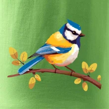 Sýkorka modrinka kreslená