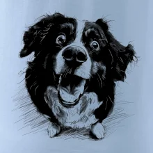 Čiernobiela karikatúra Bernský salašnícky pes