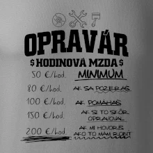 Hodinová mzda - opravár
