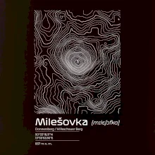 Milešovka - vrstevnice v obdĺžniku