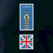 Londýn známka farebná