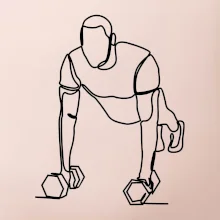 Tréner fitness jedným ťahom