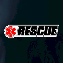 Záchranár rescue kríž červený Záchranár rescue kríž červený