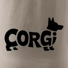 Corgi nápis v tele
