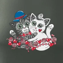 Mačky v objatí (Pecka design)