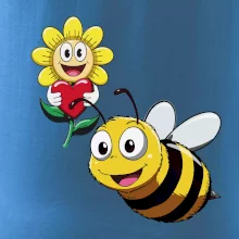 Parové tričko - Včela a kvetina