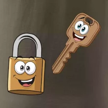 Parové tričká - Zámok a kľúč