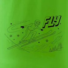 Skokan na lyžiach čierny obrázok FLY