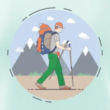 Farebný párový motív na hory Farebný párový motív na hory