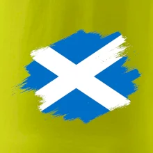 Škótska vlajka kreslená štetcom