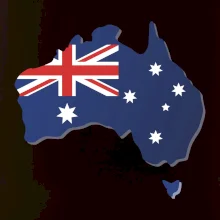 Austrália - vlajka mapa